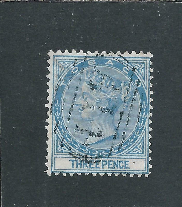 TOBAGO 1879 3d BLUE FU SG 2 CAT £85