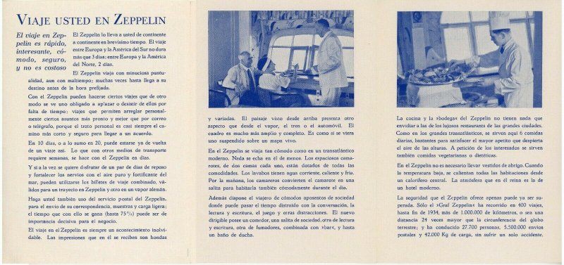 South America Graf Zeppelin Flight Brochure Schedule HAPAG Hamburg American Line