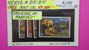 Kenya 1982 Origins of Man Scott# 212-215 Complete Mint XF NH set of 4