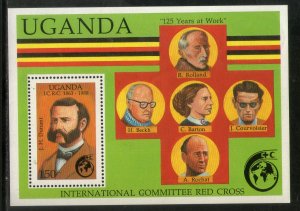 Uganda 1988 Hennery Dunant Red Cross Sc 626 M/s MNH # 12706