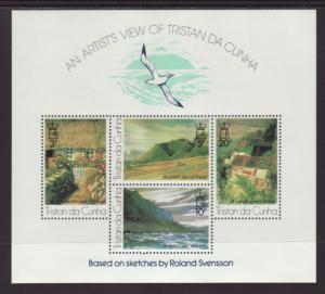 Tristan Da Chuna 212a Landscape Paintings Souvenir Sheet MNH VF