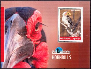 Uganda 2014 Birds Hornbills S/S MNH