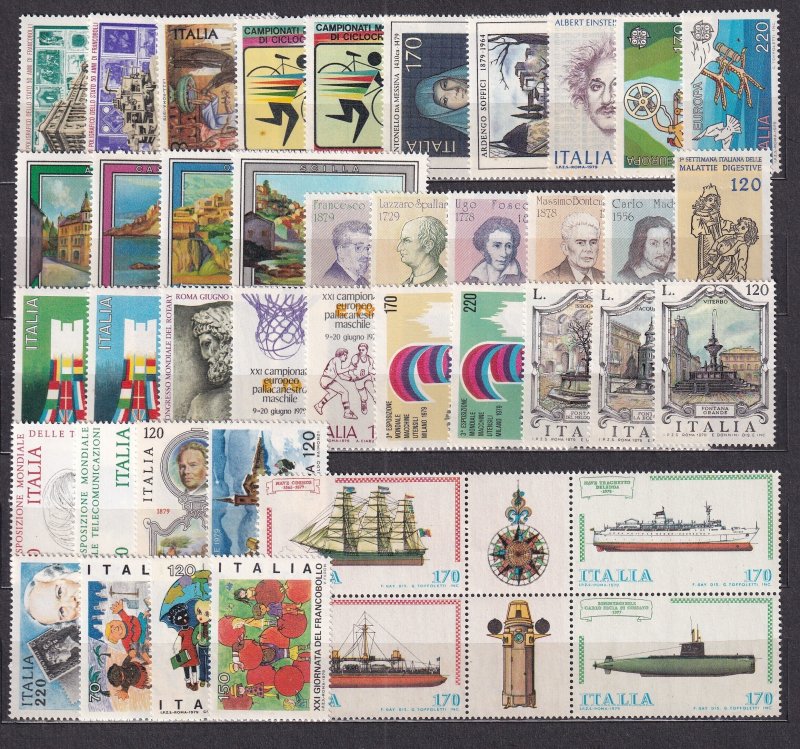 1979 - ITALY - YEAR COMPLETE SET - SC#1349-1390 - MNH VF **