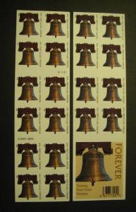 Scott 4125c, FOREVER Liberty Bell, Pane of 20, #V11111, 08 date, MNH booklet