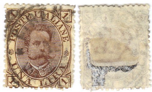 Italy #56 used one-lira 