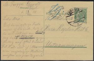 Austria - 1907 PS Postcard - EHRWALD cds