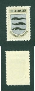 Denmark. Poster Stamp 1940/42. MNG. District  Hillerslev. Coats Of Arms. Eel