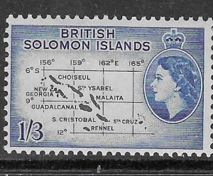 British Solomon  Islands #100 1sh/3p (MNH) CV.$6.50
