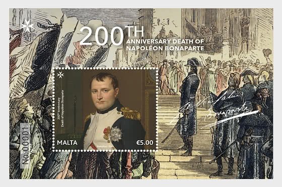2021 Malta Death of Napoleon SS  (Scott  1702) MNH