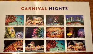 US # 5864b (+2)  Carnival Nights block of 12 w/header forever 2024 Mint NH