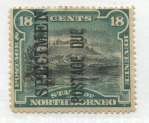 North Borneo 1895 18 cents overprinted Postage Due SPECIMEN 