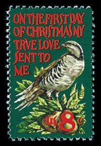 PCBstamps   US #1445 8c Christmas, Partridge, MNH, (13)