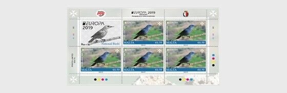  Malta stamps 2019.Europa 2019 - Europa 2019 - National Birds - Stamp Bo