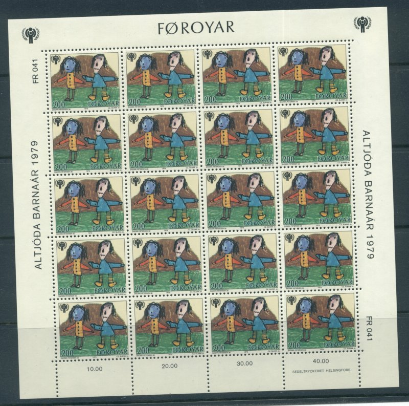 Faroe Islands 45-47 MNH Sheets of 24