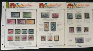 COLLECTION OF RYUKYU ISLANDS STAMPS FROM 1952-72 IN ALBUM PAGES - ALL MINT