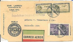 21648 - MEXICO - POSTAL HISTORY -  Airmail Cover DISPATCHED VIA TRAIN  1923