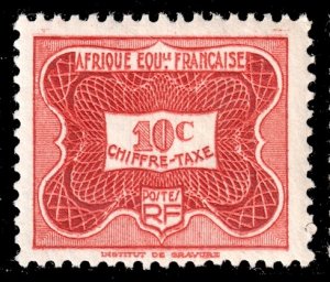 French Equatorial Africa #J12  MNH - 10c red Postage Due (1947)