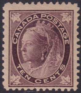 CANADA Sc#73 MNH QUEEN VICTORIA - SCARCE - 10¢ BROWN VIOLET MAPLE LEAF ISSUE