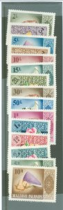 Maldive Islands #172-186 Mint (NH) Single (Complete Set) (Fauna) (Flora)