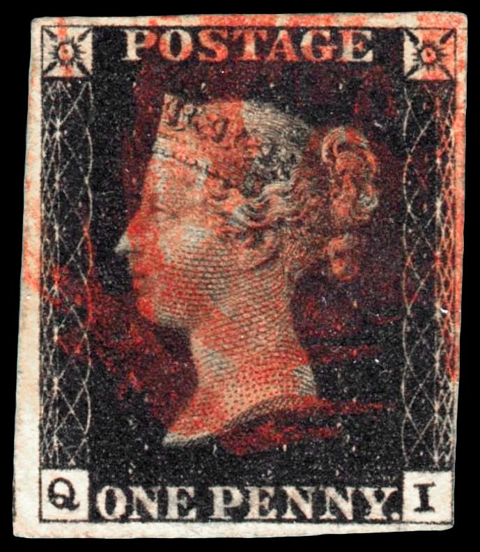 Penny Black (QI) Four Margins