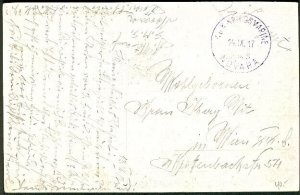 AUSTRIA/HUNGARY 1917, Naval postcard, NOVARA