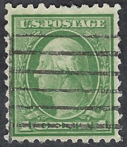 United States #462 1¢ George Washington (1916). Green. Perf. 10 x 10. Used.