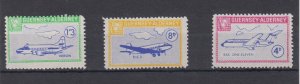 Alderney 1966 Europa - 3 values Missing Overprint  Unmounted mint