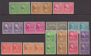 Sc# 839 - 851 MH/MLH (849 - 851 MNH) / Coil Pairs         -         Lot 1021405