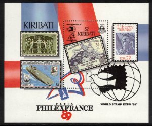 KIRIBATI 1989 PhilexFrance S/S; Scott 526; MNH