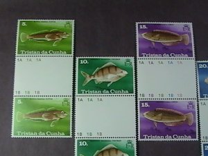 TRISTAN da CUNHA # 243-246-MINT/NH-COMPLETE SET OF CROSS GUTTER PAIRS--1978(#2)