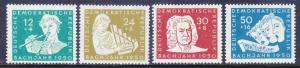 Germany DDR B17-20 MNH OG 1950 BACH YEAR Full Set Very Fine