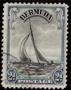 BERMUDA GV SG101, 2d black & pale blue, FINE USED.