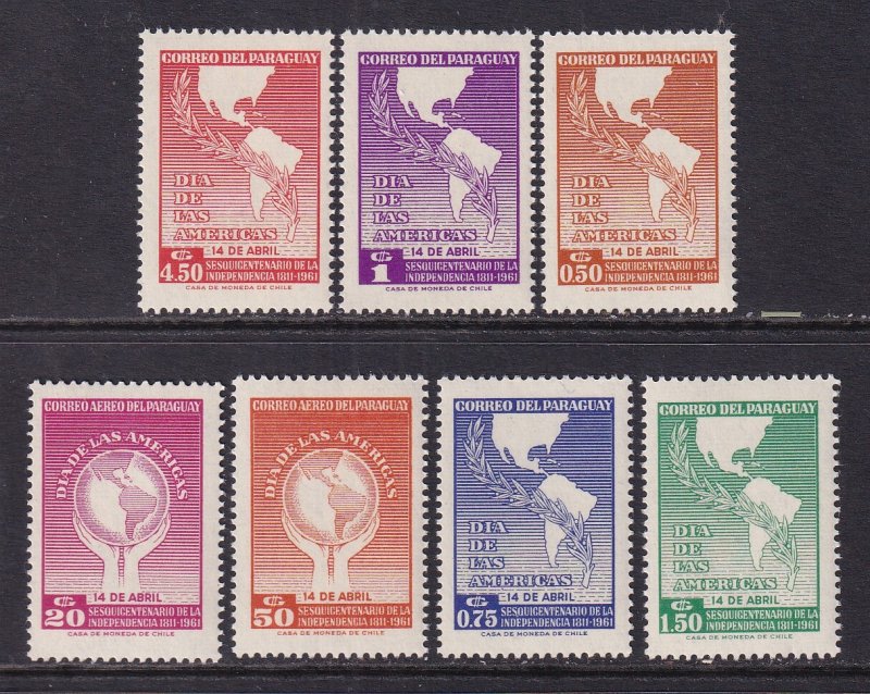 Paraguay 659-665 MNH VF