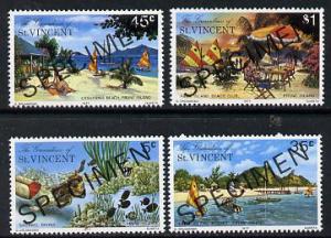 St Vincent - Grenadines 1977 Prune Island set of 4 opt'd ...