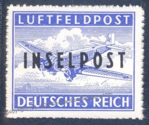 Germany 1944 Greece Inselpost Rhodos Feldpost Stamp Mi8BI MNH 110553