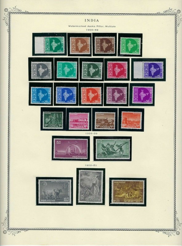 INDIA ALMOST COMPLETE 1947-1991 MOUNTED ON SCOTT SPECIALTY PAGES- 90% NH. 