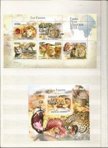 COMOROS LIONS MNH