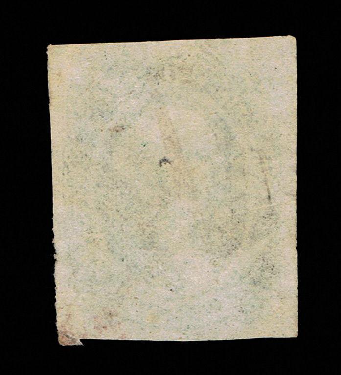 GENUINE CONFEDERATE CSA SCOTT #13 USED GREEN 20¢ ARCHER & DALY 1863 ENGRAVED