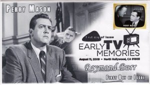 AO-4414n-2, 2009, Early TV Memories, FDC, Add-on Cachet, Pictorial Postmark, Per