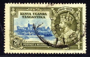 Kenya Uganda Tanganyika 1935 KGV 20ct Silver Jubilee used SG 124 ( A1413 )