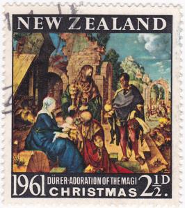 New Zealand 1961 Christmas 2 1/2d used SG 809