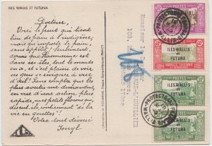 WALLIS & FUTUNA cover postmark Mata-Utu, 18 May 1949 - postcard to France