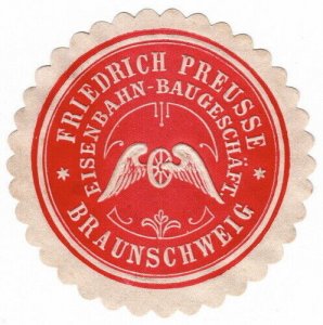 (I.B) Germany Railway : Company Letter Seal (Brunswick)