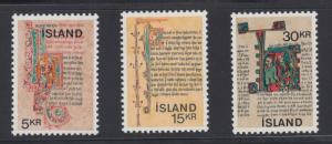 Iceland    #417-19     mnh     cat $2.15
