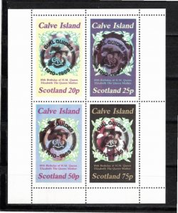 Calve Island (Scotland) 1985 MNH Black overprint 4 value