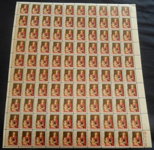 MALACK 1321 5c Christmas Madonna and Child, F-VF NH ..MORE.. sheet1321