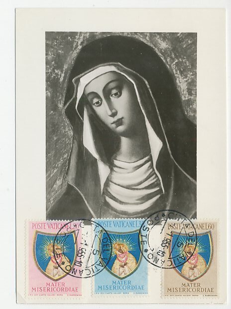 Maximum card Vatican 1955 Mater Misericordiae