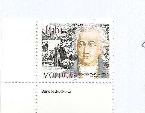 MOLDOVA - 1999 - Goethe, 250th Birth Anniv - Perf Single Stamp - M L H