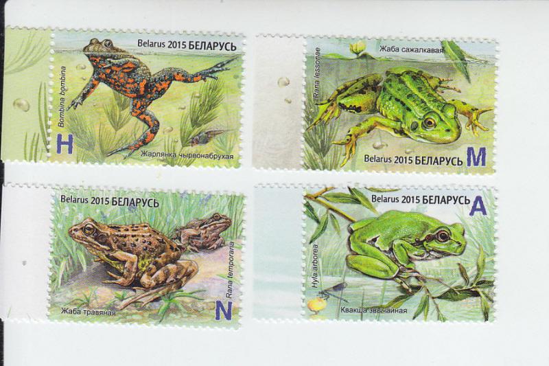 2015 Belarus Amphibians Frogs (4) (Scott 961-4) MNH