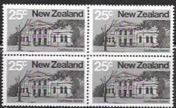 New Zealand #709 MNH Block.  Architecture - Courthouse, Oamaru